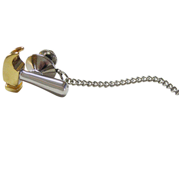 Kiola Designs Accessories Gold And Silver Toned Hammer Tie Tack
